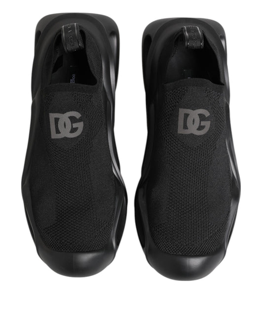 Мъжки черни ниски кецове Dolce & Gabbana Slip On Wave