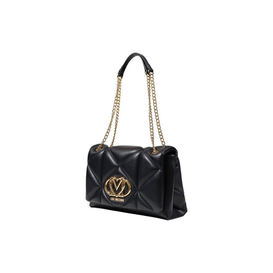 Дамска чанта Love Moschino, черна, от полиетилен