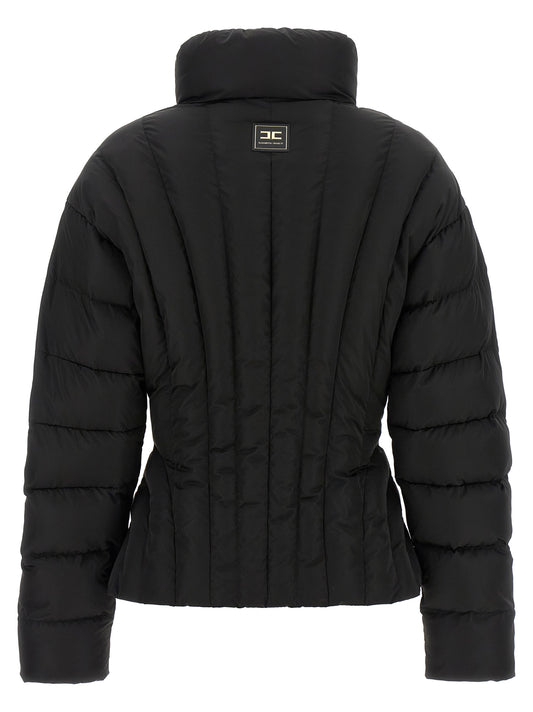 Elisabetta Franchi Black Polyester Full-Length Jacket