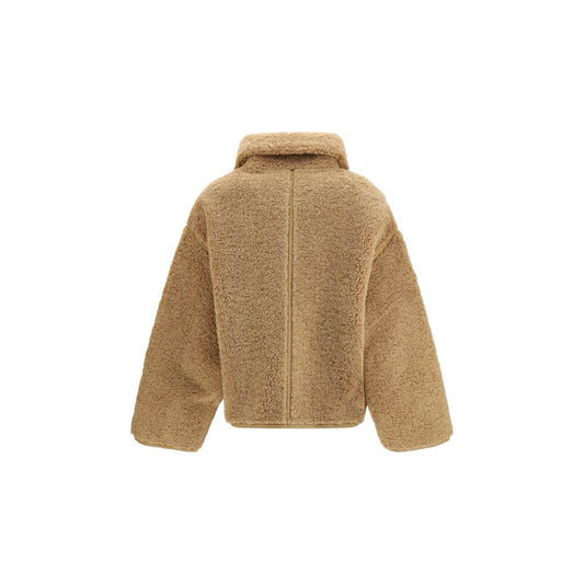 PINKO Beige Polyester Full-Length Jacket