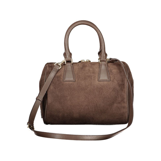 Дамска чанта Furla от кафява кожа с дръжки