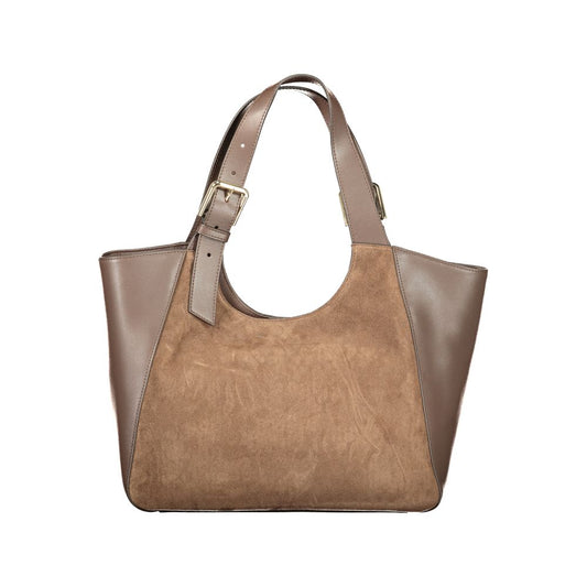 Дамска кожена чанта Furla, кафява