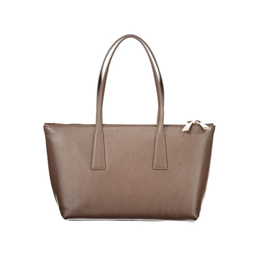 Дамска кафява кожена чанта Furla