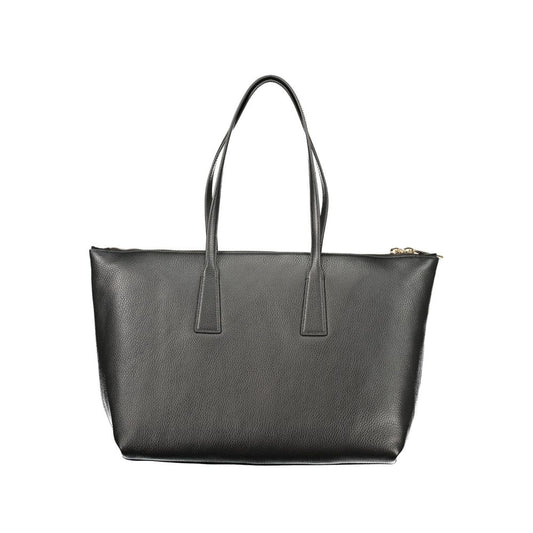 Дамска черна кожена чанта Furla