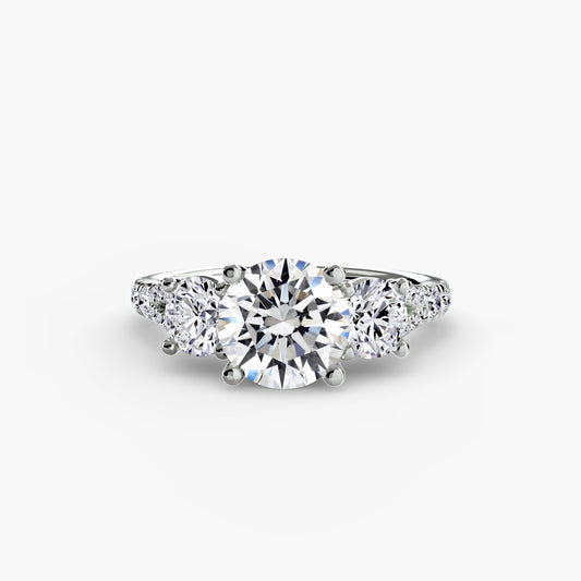 Pave Band Three Stone 3