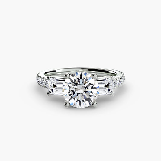 Pave Band Three Stone 4
