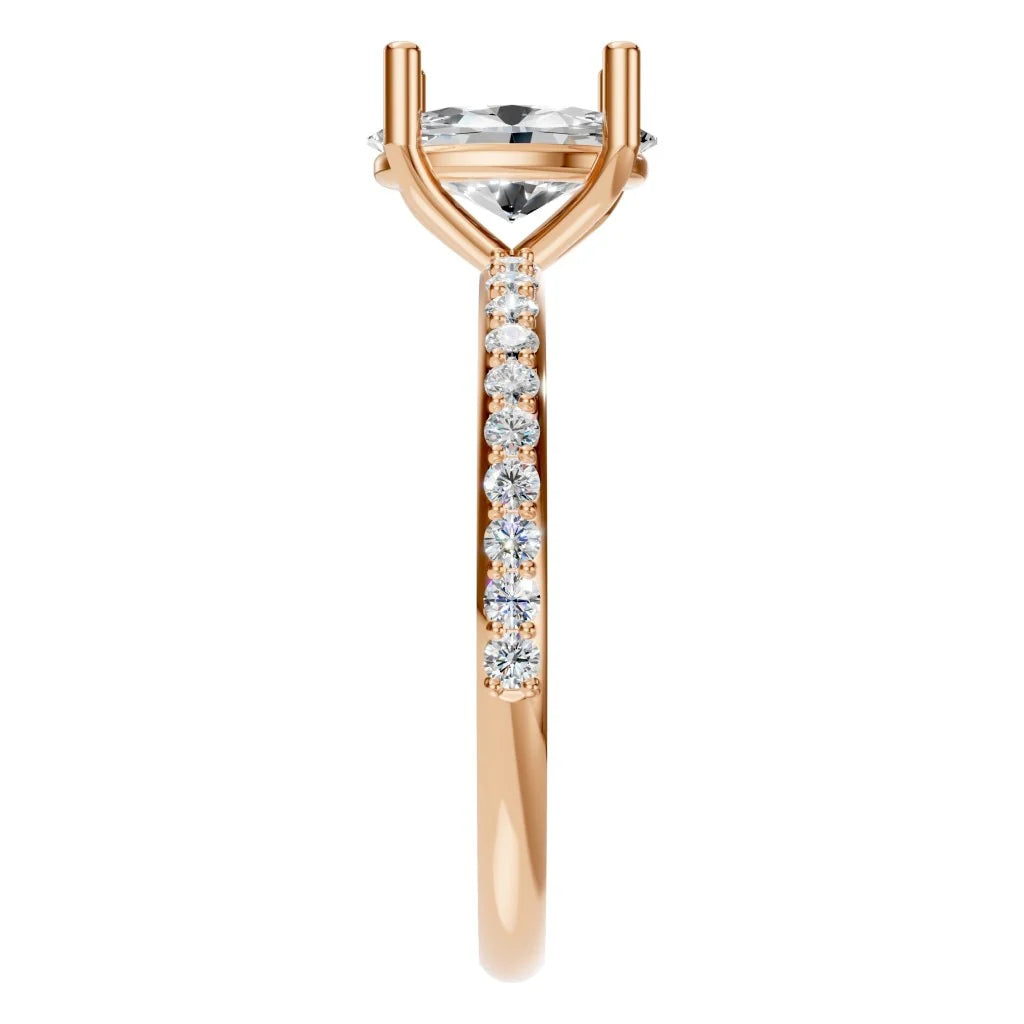 Ring Accented Solitaire Oval 3