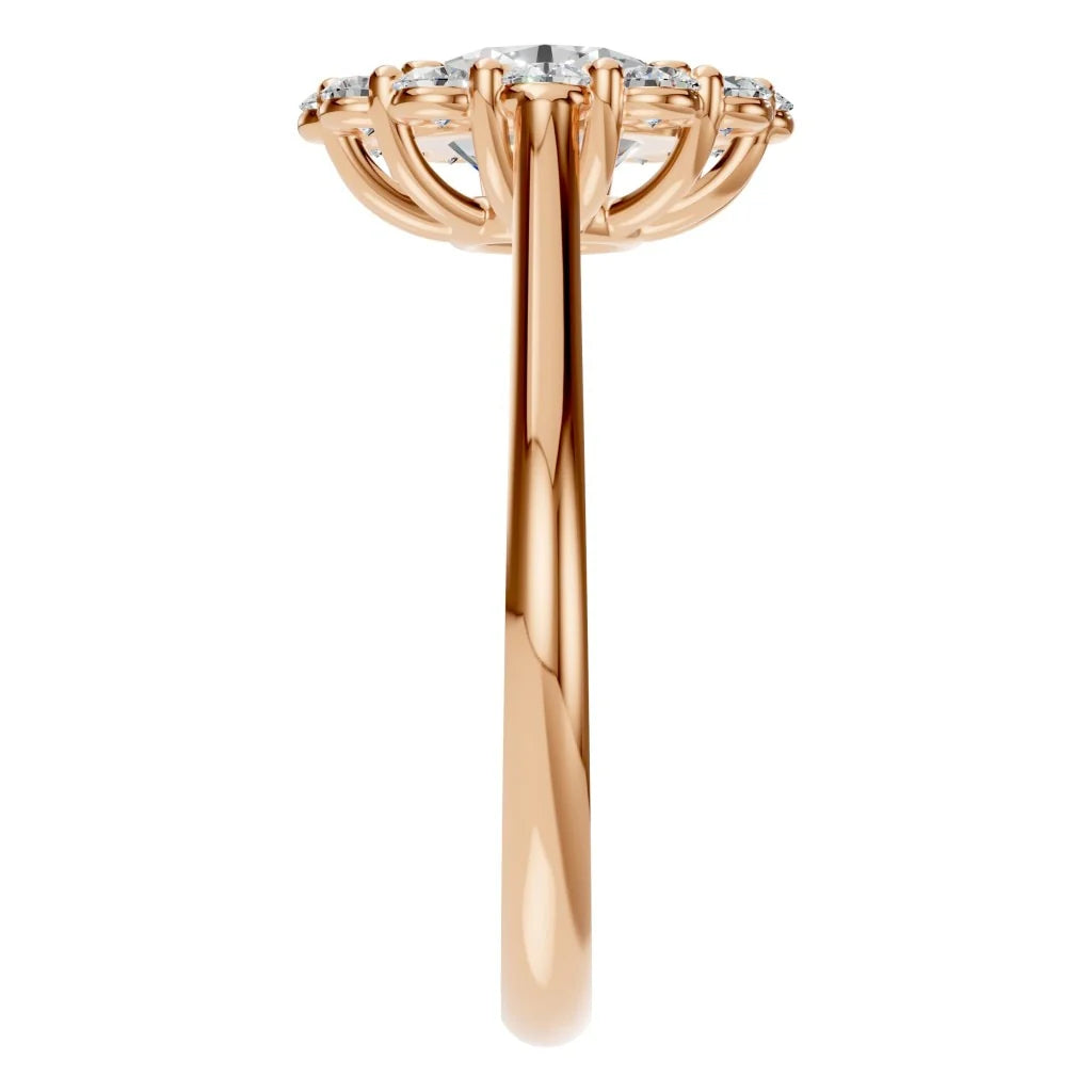 Ring Floral Halo Round