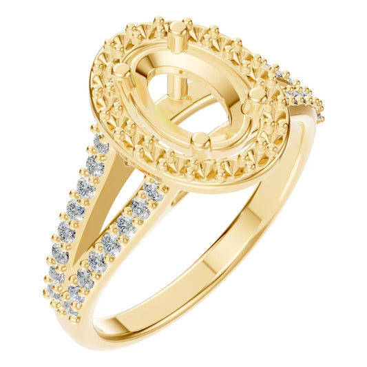 Ring Accent Halo Oval