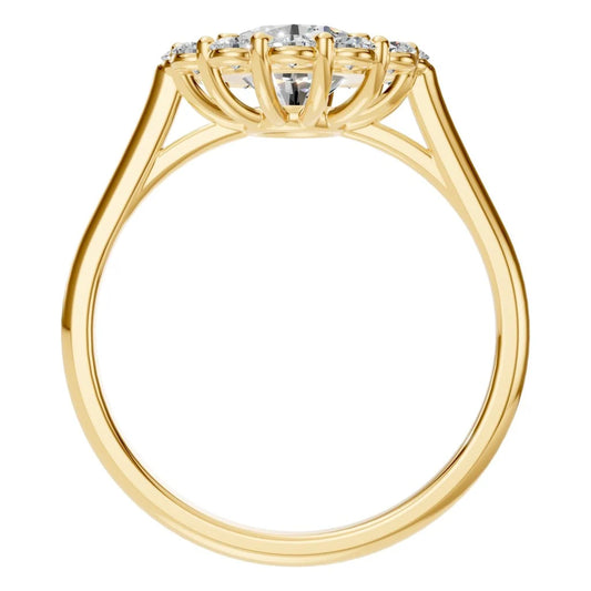 Ring Floral Halo Round