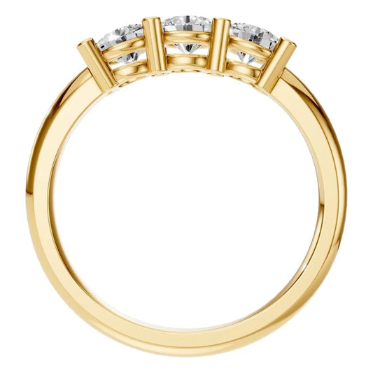 Ring Three Stone Round 2