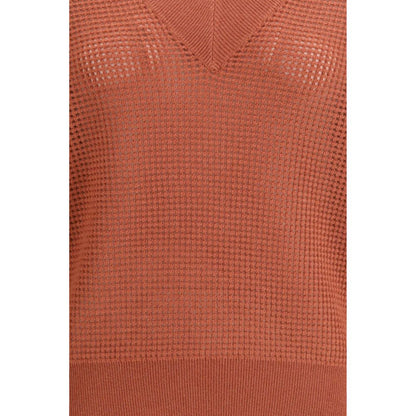 Brunello Cucinelli Red Cashmere Sweater