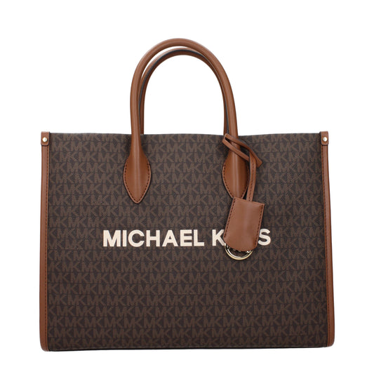 Кафява текстилна чанта Michael Kors