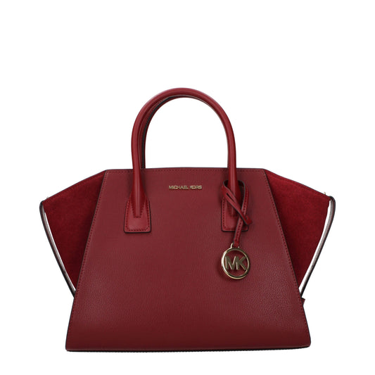 Червена кожена чанта Michael Kors