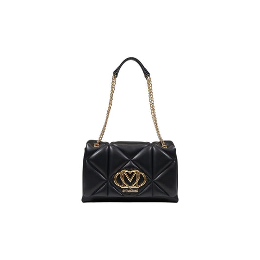 Дамска чанта Love Moschino, черна, от полиетилен