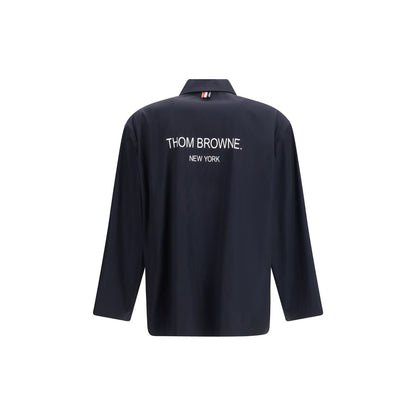 Thom Browne Blue Polyester Full-Length Jacket