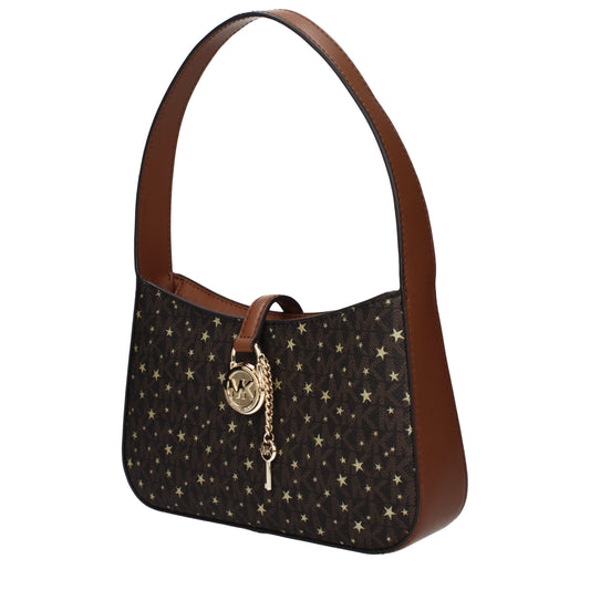 Кафява текстилна чанта Michael Kors