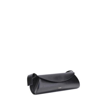 Jil Sander Black Calf Leather Bos Taurus Shoulder Bag