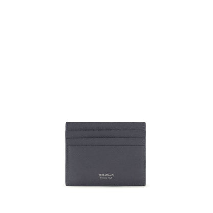 Ferragamo Blue Calf Leather Bos Taurus Wallet