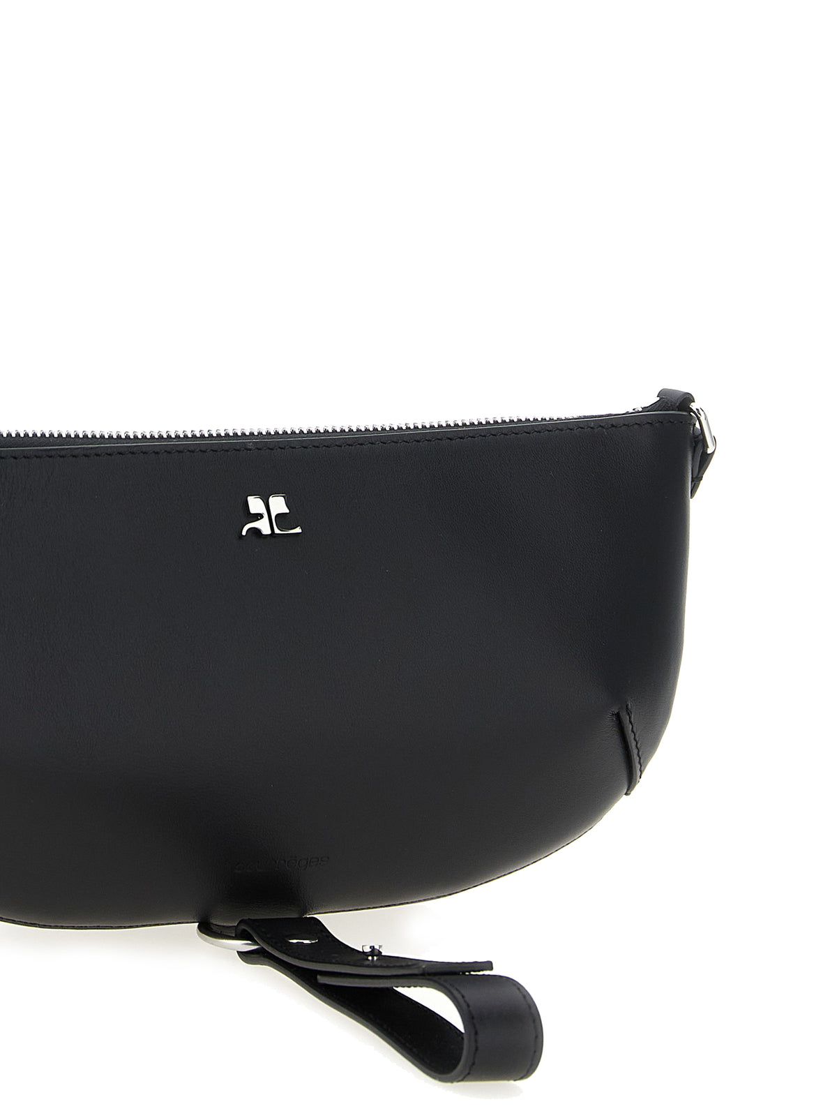 Courrèges Black Calfskin Shoulder Bag