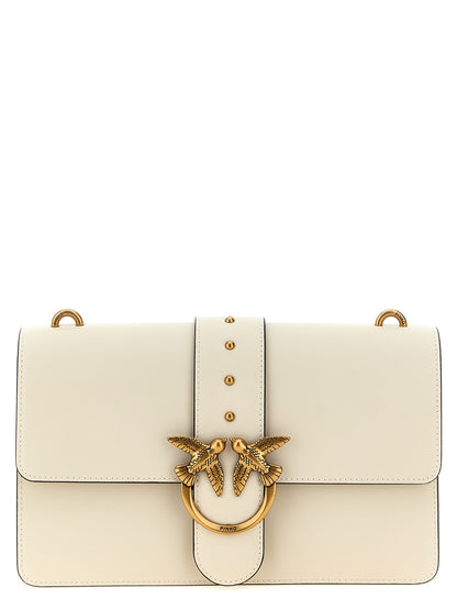 PINKO White Goatskin Crossbody Bag