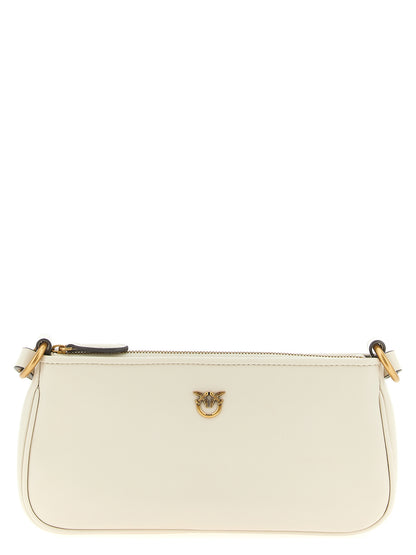 PINKO White Goatskin Crossbody Bag