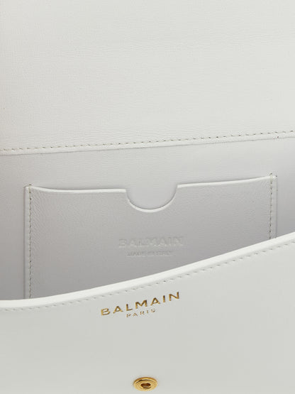 Balmain White Calfskin Cardholder