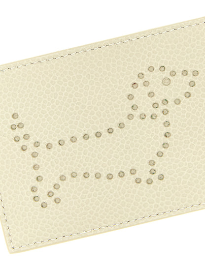 Thom Browne Beige Calfskin Cardholder