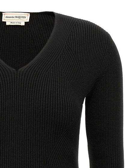 Alexander McQueen Black Wool Cardigan
