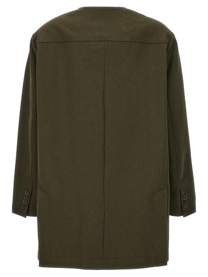 Max Mara Bicolor Cotton Full-Length Jacket