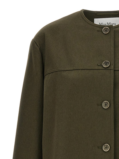 Max Mara Bicolor Cotton Full-Length Jacket