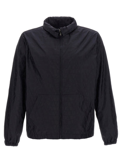 Valentino Garavani Blue Polyamide Shell Jacket