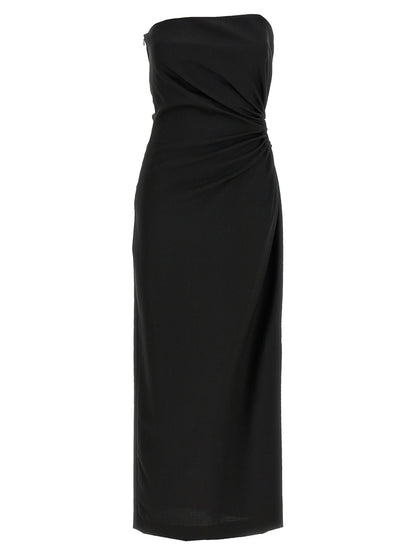 Max Mara Black Virgin Wool Long Dress
