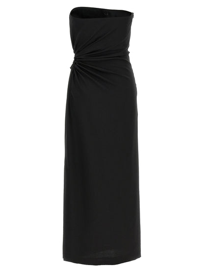 Max Mara Black Virgin Wool Long Dress