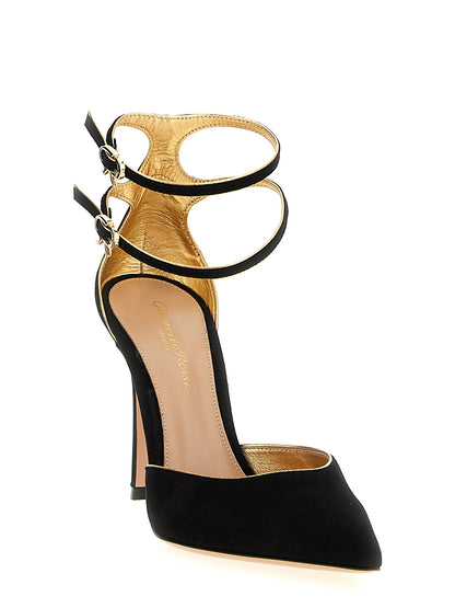 Gianvito Rossi Black Suede Leather High Heel Pumps