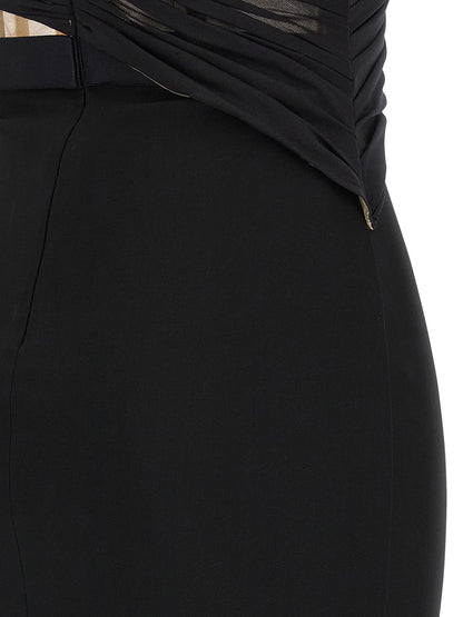 Nensi Dojaka Black Viscose Long Dress