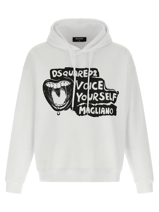 Dsquared² Двуцветен памучен суитшърт