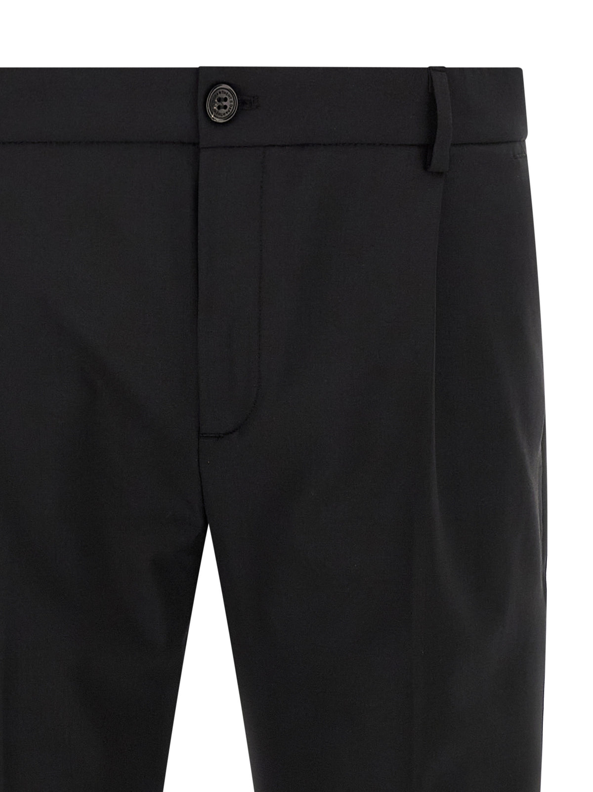 Department 5 Black Virgin Wool Cropped Pants