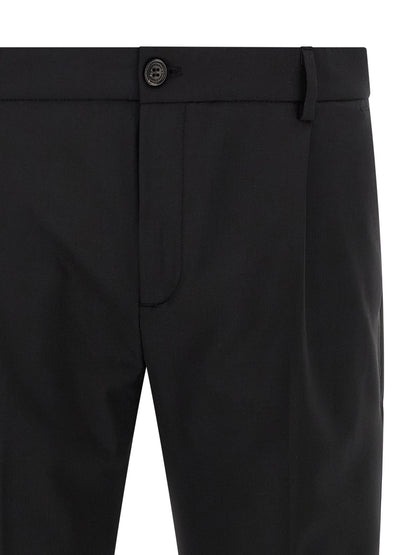 Department 5 Black Virgin Wool Cropped Pants