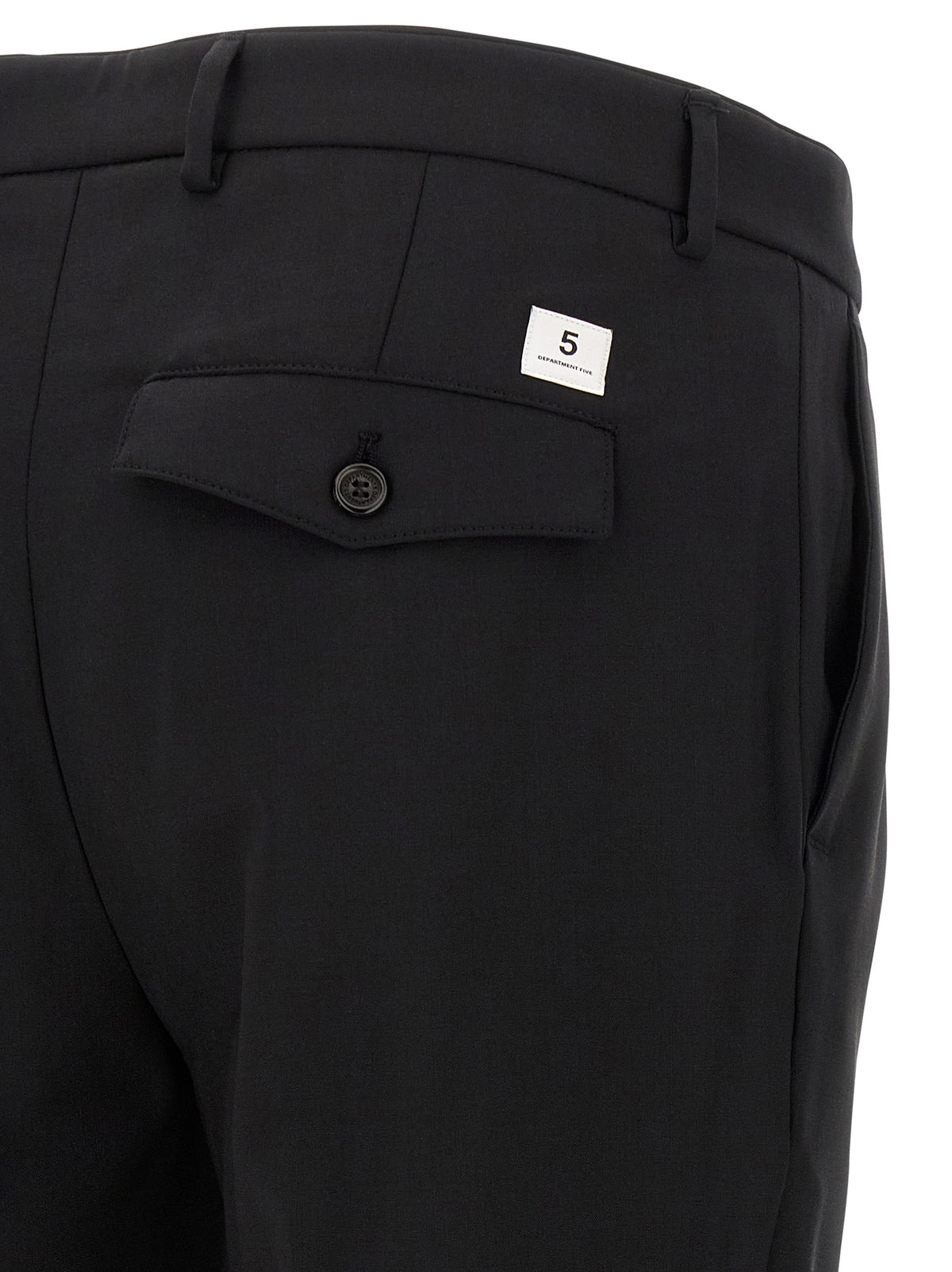 Department 5 Black Virgin Wool Cropped Pants