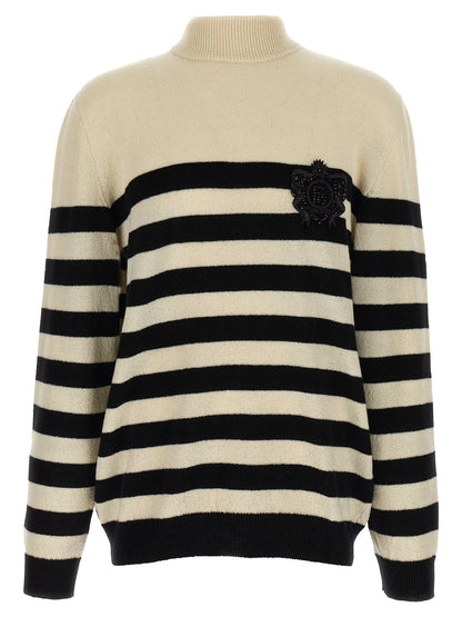 Balmain Bicolor Wool Cardigan