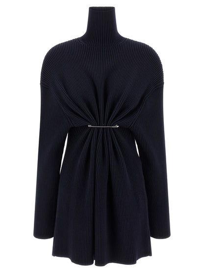 Balenciaga Blue Wool Short Dress