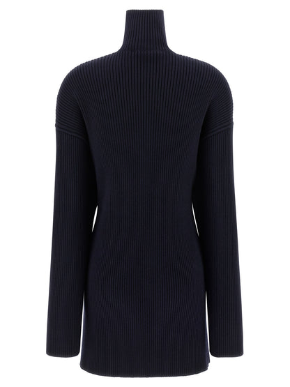 Balenciaga Blue Wool Short Dress