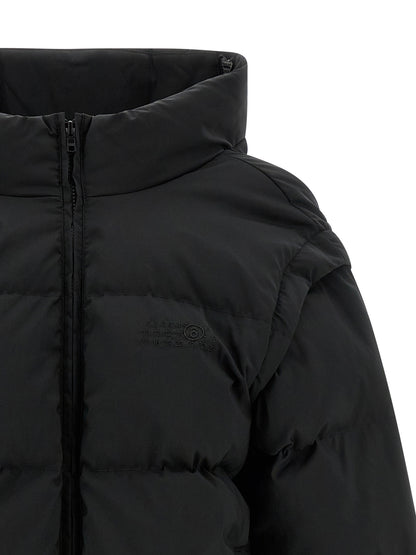 MM6 Maison Margiela Black Polyester Full-Length Jacket