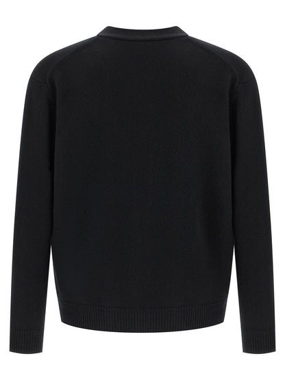 Maison Kitsuné Black Merino Wool Cardigan