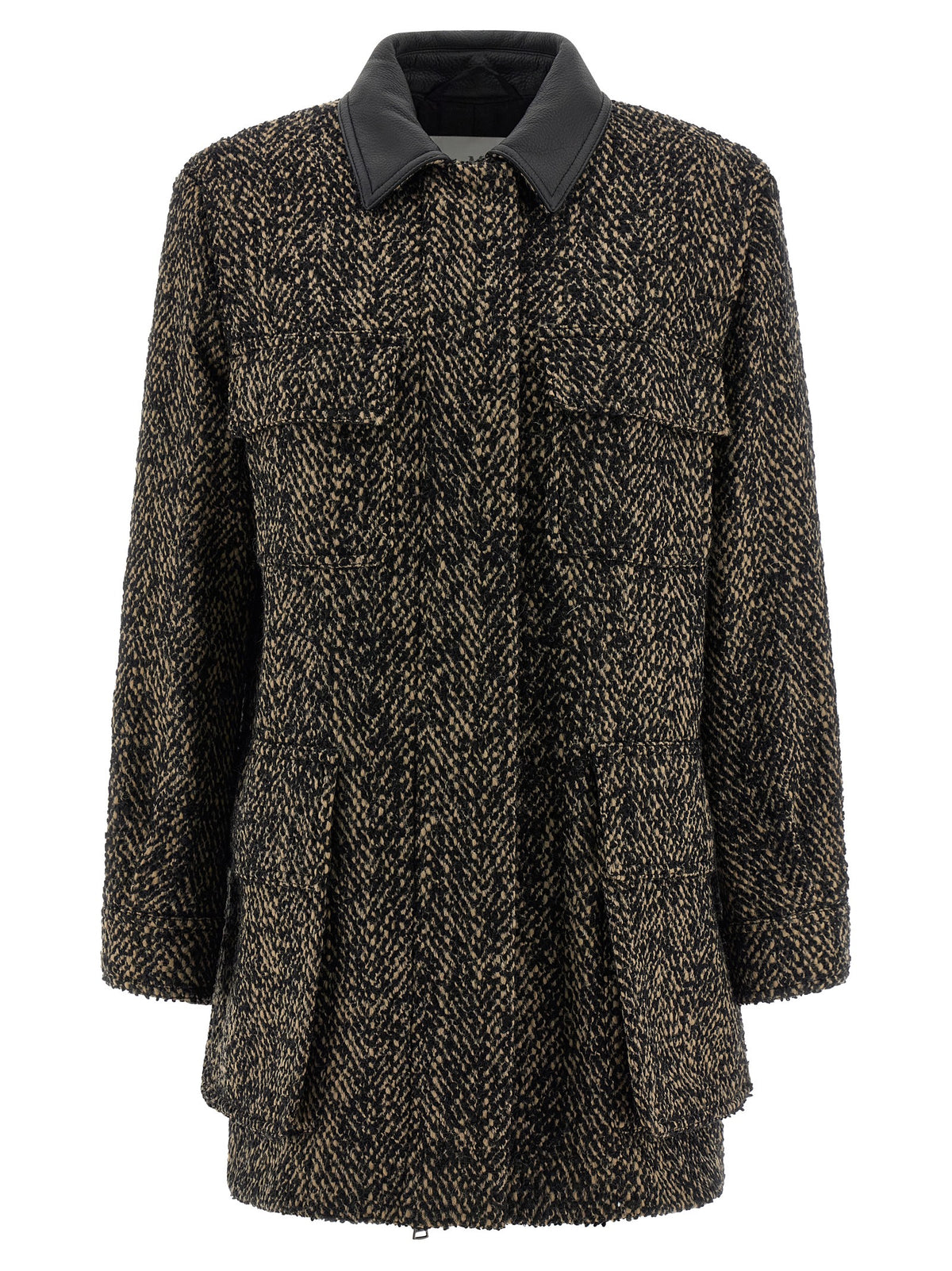 Max Mara Multicolor Virgin Wool Shell Jacket