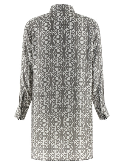 Max Mara Gray Silk Short Dress