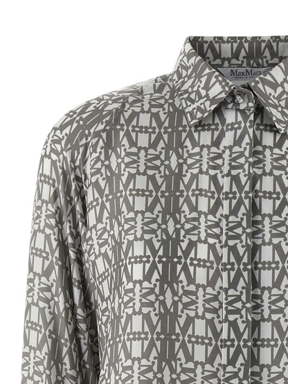 Max Mara Gray Silk Short Dress