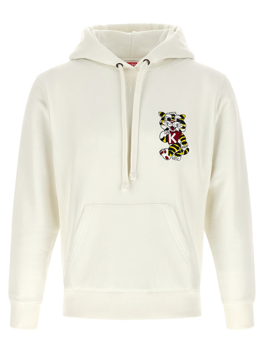 Бяла памучна блуза Kenzo
