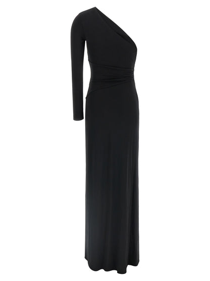 Elisabetta Franchi Black Viscose Long Dress